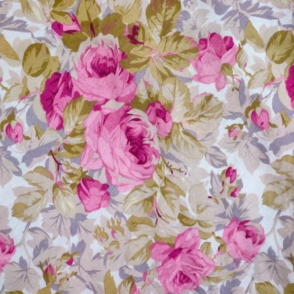 sold-Vintage Karen Kane 100% linen floral cottage boho maxi dress size S - Picture 2 of 6